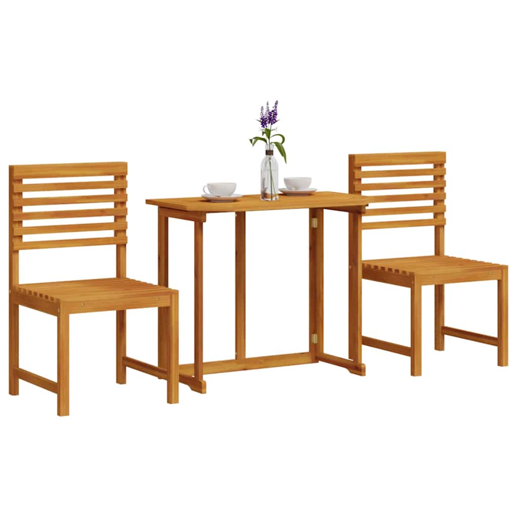 3-teiliges Garten-Bistro-Set - aus robustem Akazienholz
